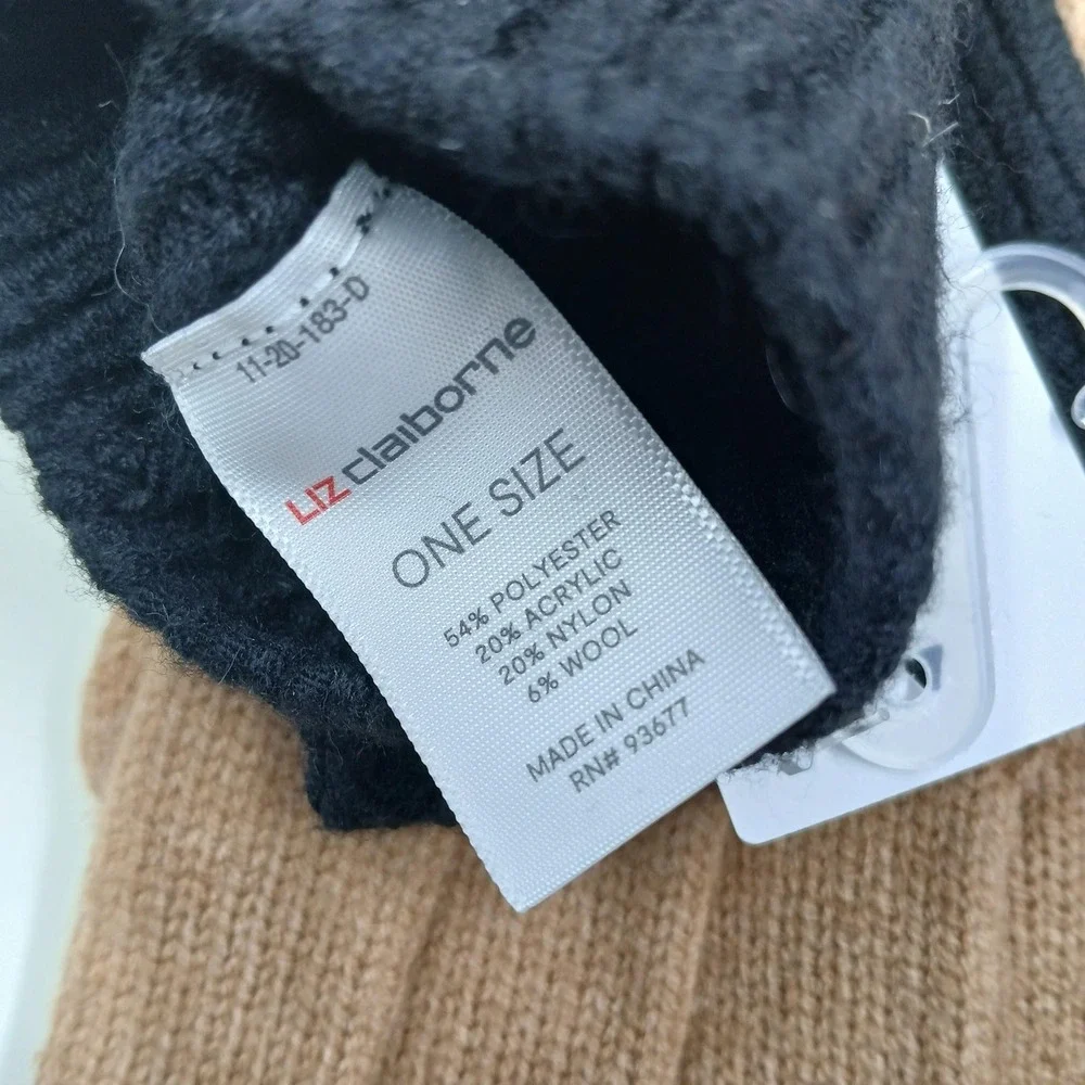 Liz Claiborne Gloves Womens‎ One Size Knit Long Elbow Warm Textured Winter